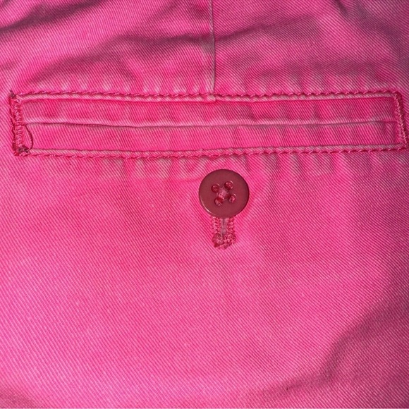 J. Crew “Broken In” Chino Flat Front Mid Rise Cotton Shorts Neon Pink Women's 00 - Picture 3 of 7